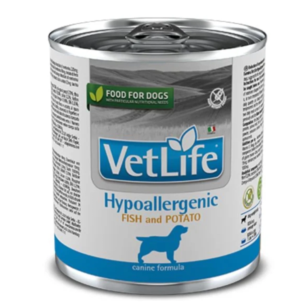 VetLife_dog_canned_Hypoallergenic_Fish_Potato_300g