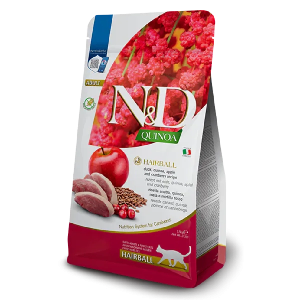 Farmina-ND_cats_dry_QuinoaGrainFree_Adult_Hairball_Duck_1.5kg_1