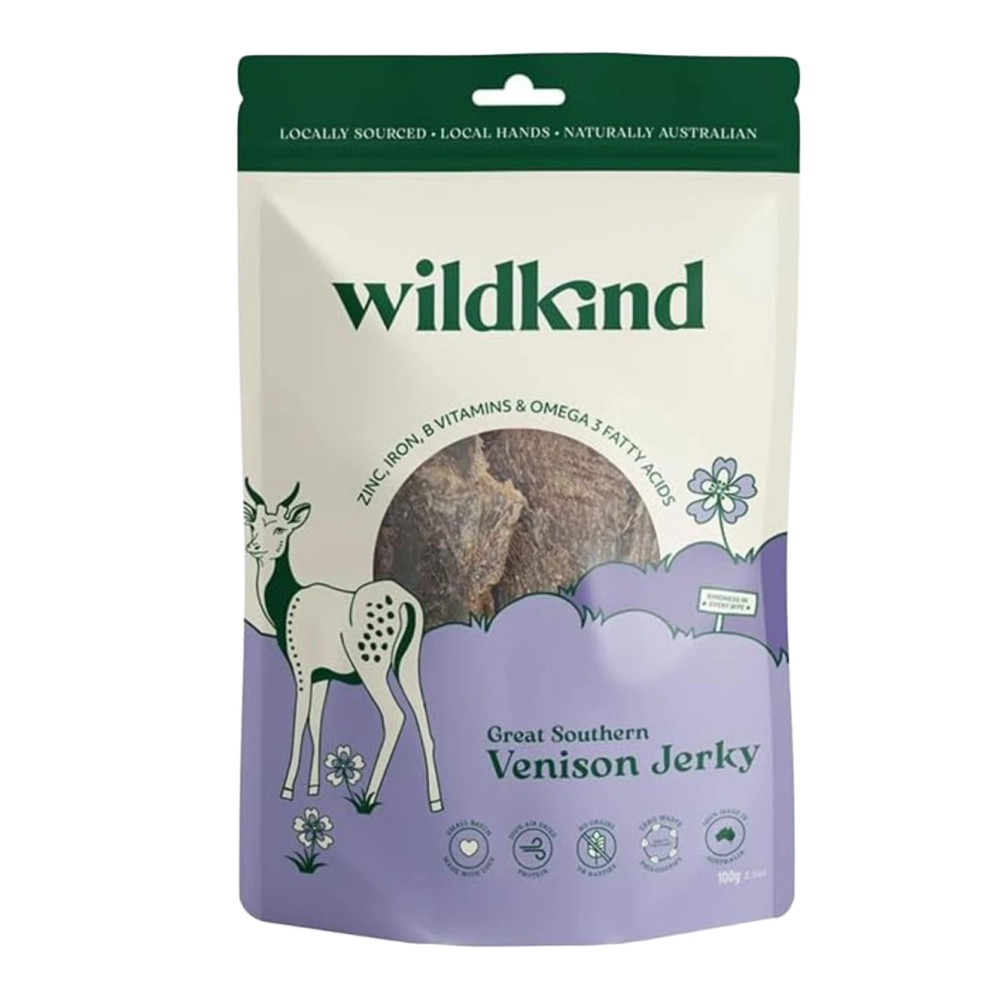 Wildkind_Dog_AirDried_Venison_Jerk_100g_