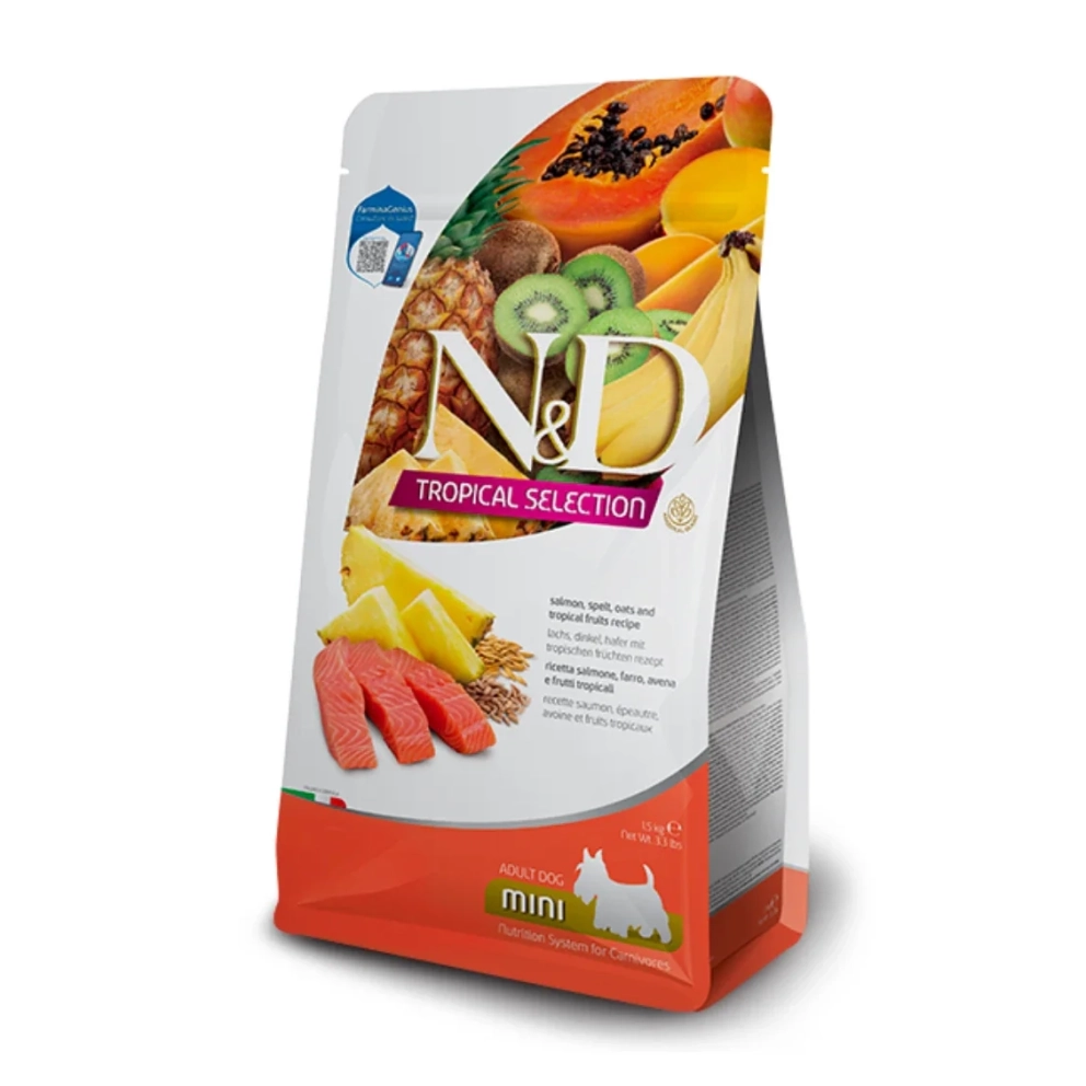 Farmina-ND_dogs_dry_TropicalSelection_LowGrain_MiniAdult_Salmon_1.5&amp;5kg_1