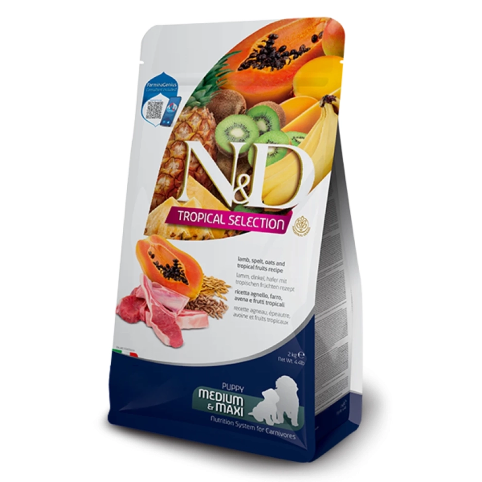 Farmina-ND_dogs_dry_TropicalSelection_LowGrain_MaxiPuppy_Lamb_10kg_1